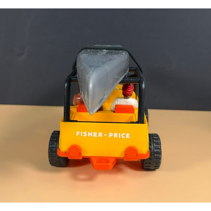 Fisher Price Jeep with Canoe Vintage Toy 10" Plastic Vehicle Outdoor Adventure