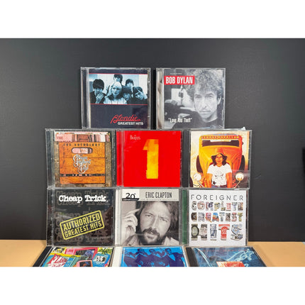 Lot of 14 Music CDs Beatles Dylan Eric Clapton Foreigner Cream Classic Rock