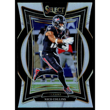 Nico Collins 2024 Panini Select Silver Prizm Die Cut #86 Houston Texans