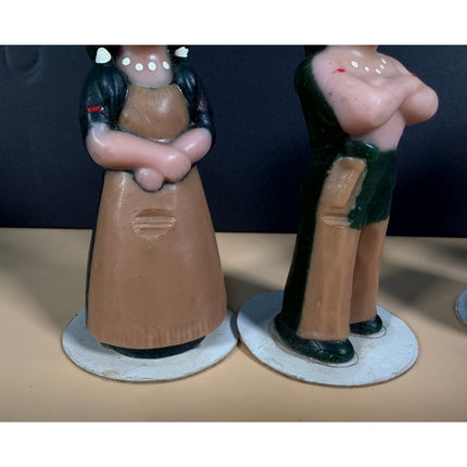 Vintage Gurley Wax Thanksgiving Candle Figures Set