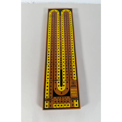 Drueke Natural Finish Hardwood Cribbage Board – Vintage Wooden Game