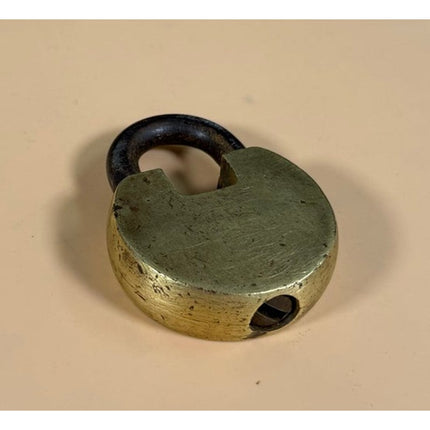 Fraim-Slaymaker F-S Brass Padlock Antique Lock No Key