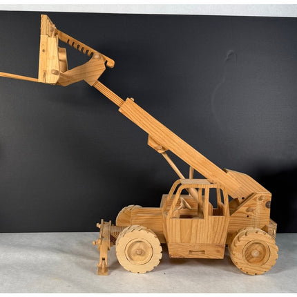 Handmade Wooden Forklift by Kaye Munshower Working Lift Toy Shop 24"