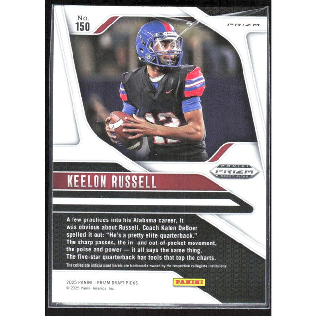 Keelon Russell 2025 Panini Prizm Draft Picks Prizms Silver #150 Alabama