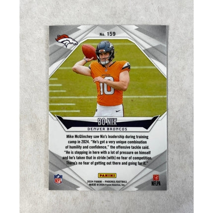 2024 Panini Phoenix Bo Nix Rookie Card #159 Denver Broncos