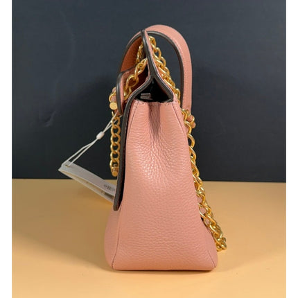 Tory Burch Britten Flap Shoulder Bag Leather Pink Moon $458 MSRP
