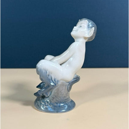 Royal Copenhagen Faun on Stump Porcelain Figurine #1738 3.5" Denmark