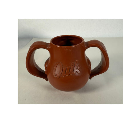 VTG Nestle Quik Nesquik Chocolate Bunny Rabbit Double-Handled Plastic Mug Cup