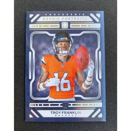 2024 Panini Photogenic Troy Franklin RC #168 Rookie Portraits Insert Broncos