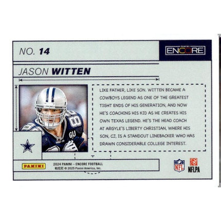 Jason Witten 2024 Panini Encore Blue Prints #14 Dallas Cowboys