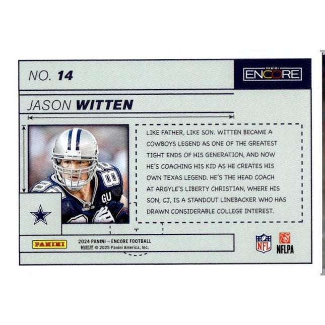Jason Witten 2024 Panini Encore Blue Prints #14 Dallas Cowboys