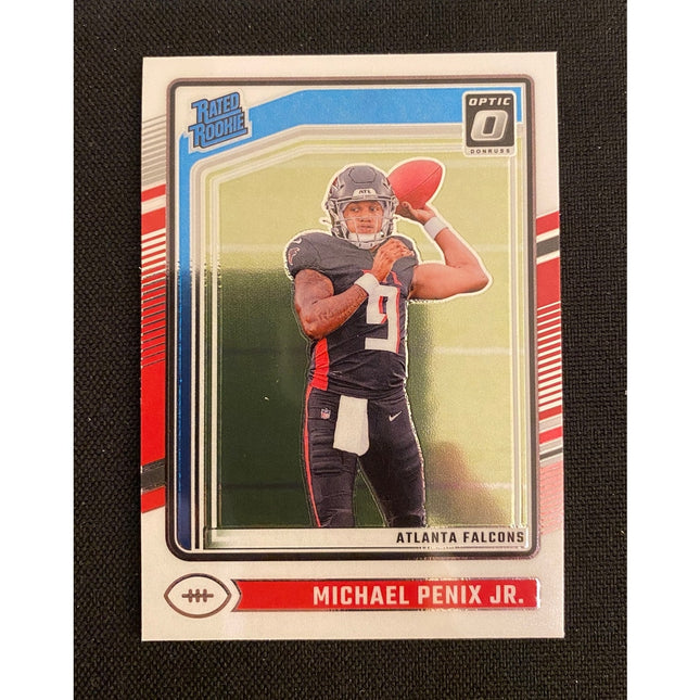 Michael Penix Jr. 2024 Optic 279 Falcons Rated Rookie Holo