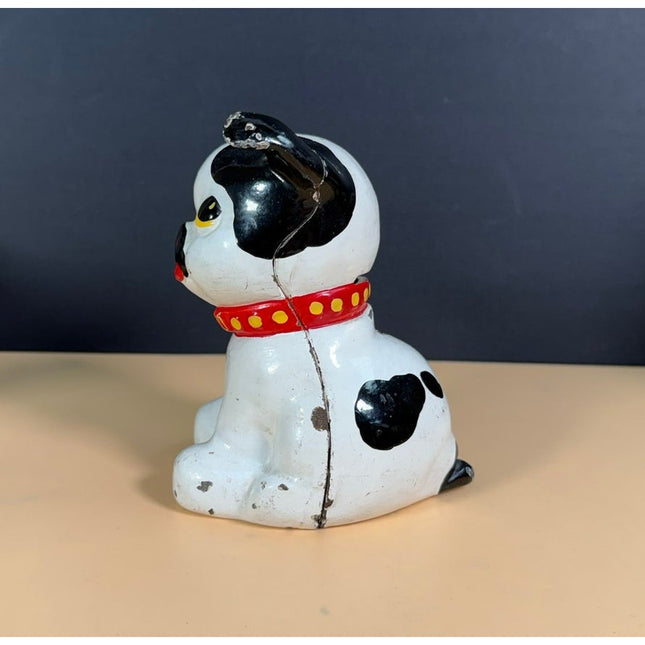 Hubley Fido Cast Iron Dog Still Bank Vintage Coin Bank 5"