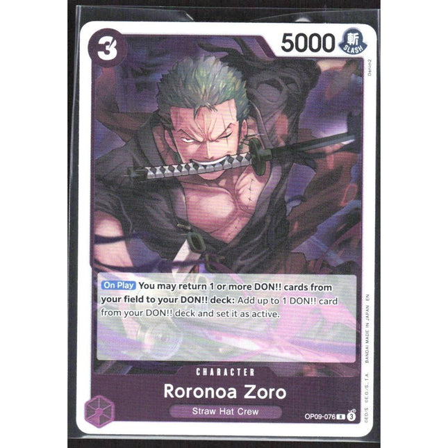 Roronoa Zoro Premium Booster -The Best- Vol. 2 #OP09-076 Rare