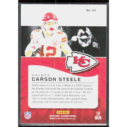 Carson Steele 2024 Panini Illusions #44 RC Kansas City Chiefs