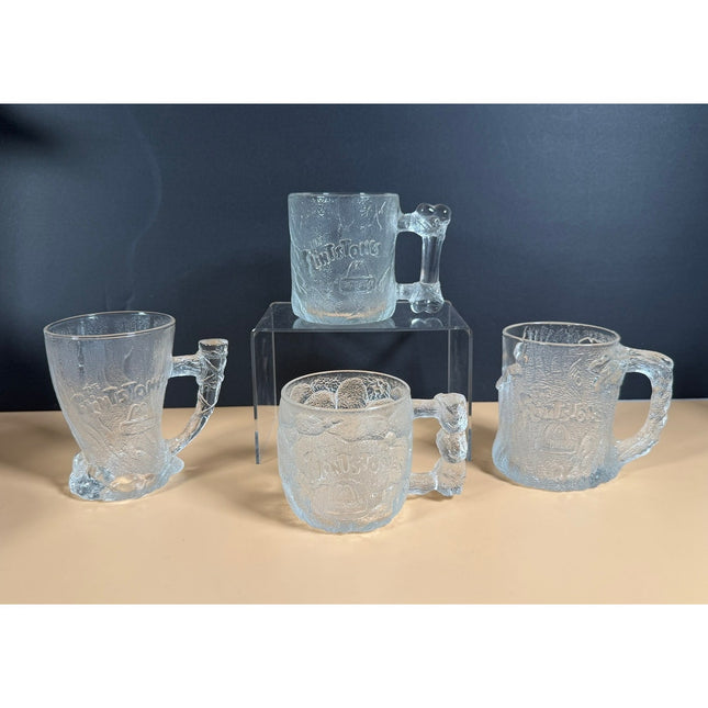 McDonald's RocDonald's Flintstones Glass Mugs Set of 4