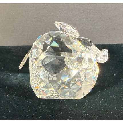 Swarovski Crystal Elephant Figurine Black Eyes Signed 2½” Collectible