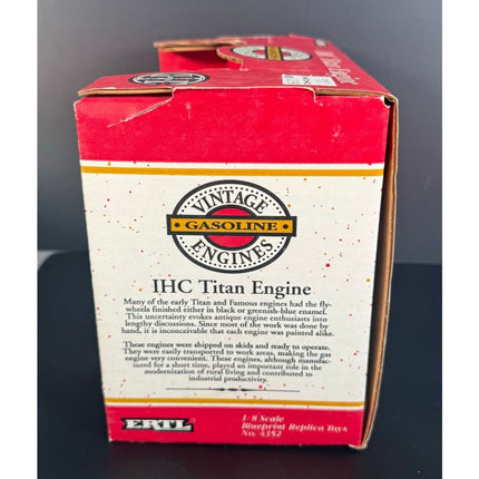 Ertl IHC Titan Engine 1/8 Scale #4352 1994 Vintage Gasoline Engines NIB