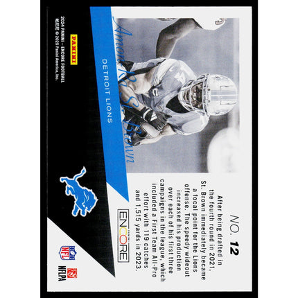 Amon-Ra St. Brown 2024 Panini Encore The Future is Now #12 Detroit Lions