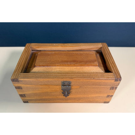 Handcrafted Wooden Curio Jewelry Box by Alan A. Rubin 7" Keepsake Box