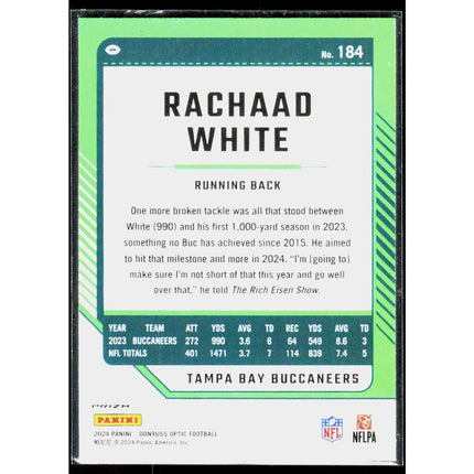 Rachaad White 2024 Donruss Optic #184 Tampa Bay Buccaneers