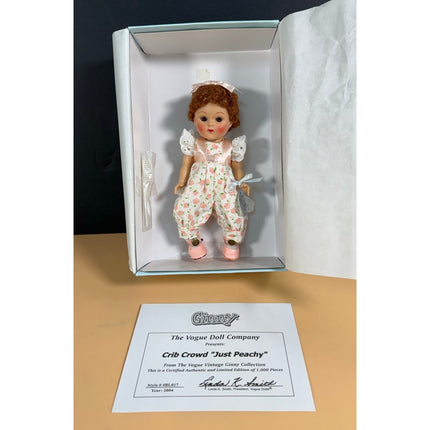 Vogue Ginny Doll Crib Crowd Just Peachy 8" #4BL017 Original Box OB