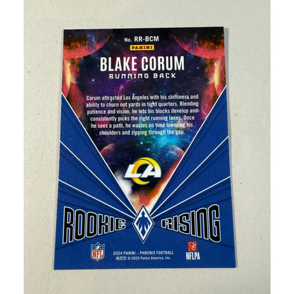 2024 Phoenix Blake Corum RC #RR-BCM Rookie Rising Insert Rams