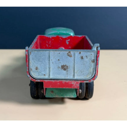 Vintage Hubley Kiddie Toy Dump Truck Green Red Diecast Metal
