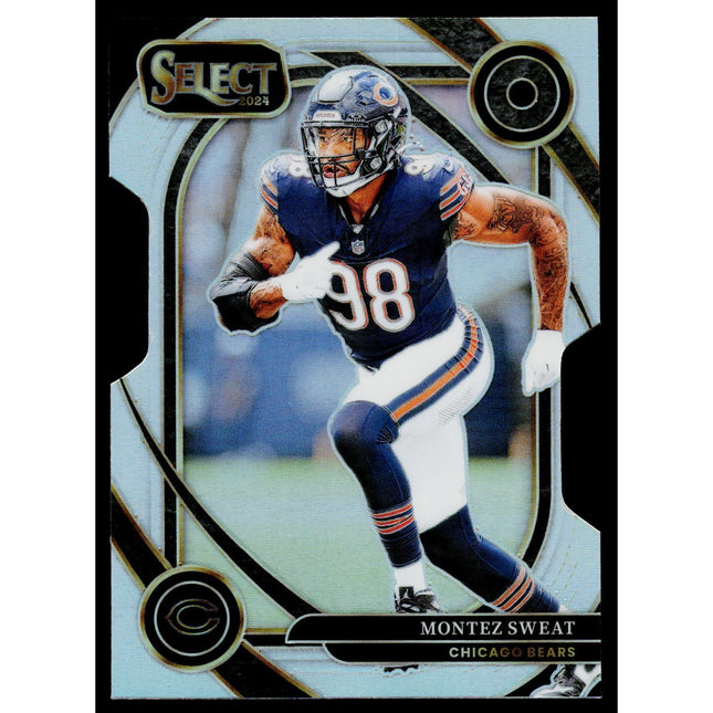 Montez Sweat 2024 Panini Select Silver Prizm Die Cut #284 Chicago Bears