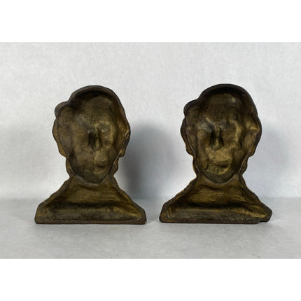 Abraham Lincoln Cast Iron Gold Bookends – 6" — 1930s Creation Co.