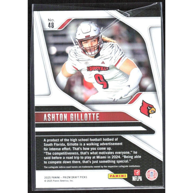 Ashton Gillotte 2025 Panini Prizm Draft Picks #48 Louisville Cardinals