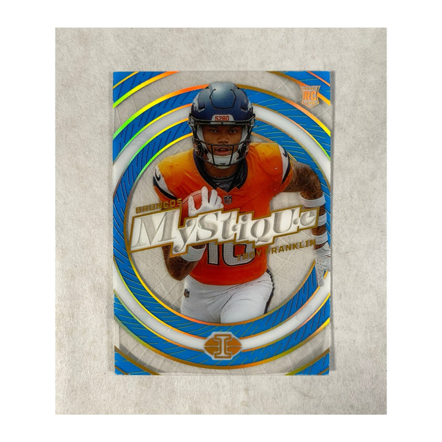 2024 Panini Illusions Troy Franklin Mystique Light Blue 132/299 RC #23 Broncos