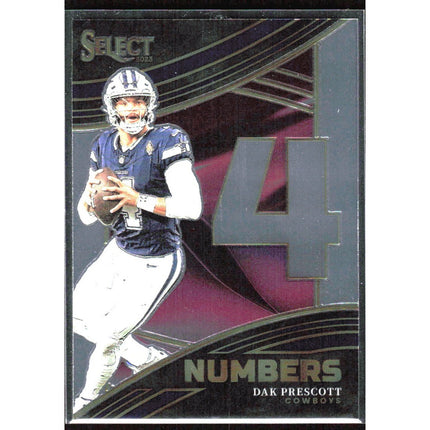 Dak Prescott 2023 Panini Select Numbers #NMB-DPR Dallas Cowboys