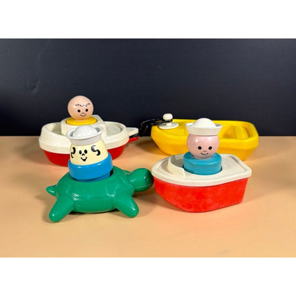 Vintage Fisher-Price Jumbo Little People Bath Toys Lot of 13 Figures