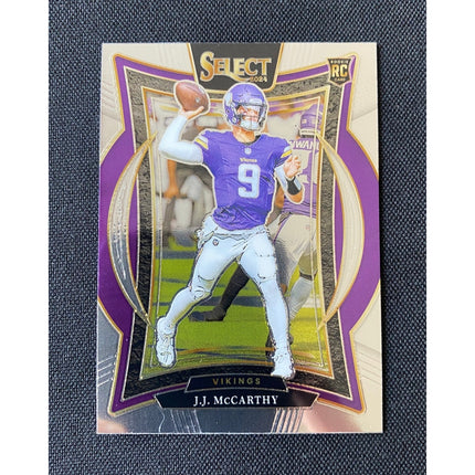 2024 Panini Select J.J. McCarthy #24 Silver Prizm Concourse RC