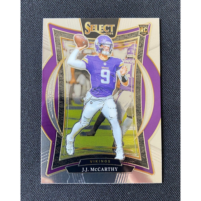 2024 Panini Select J.J. McCarthy #24 Silver Prizm Concourse RC