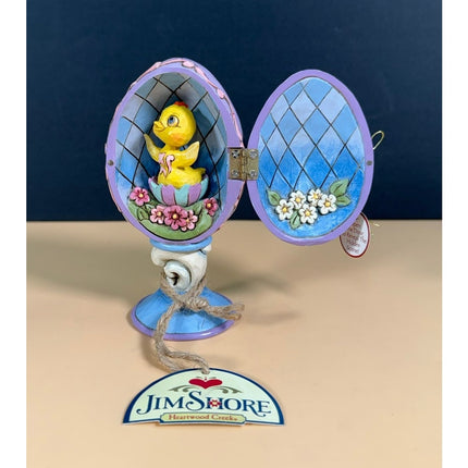 Jim Shore Heartwood Creek Sing for Spring 4056945 Hinged Egg Chick Figurine