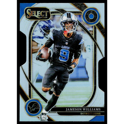 Jameson Williams 2024 Panini Select Silver Prizm Die Cut #267 Detroit Lions