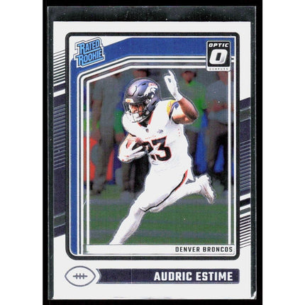 Audric Estime 2024 Donruss Optic #206 RC Denver Broncos