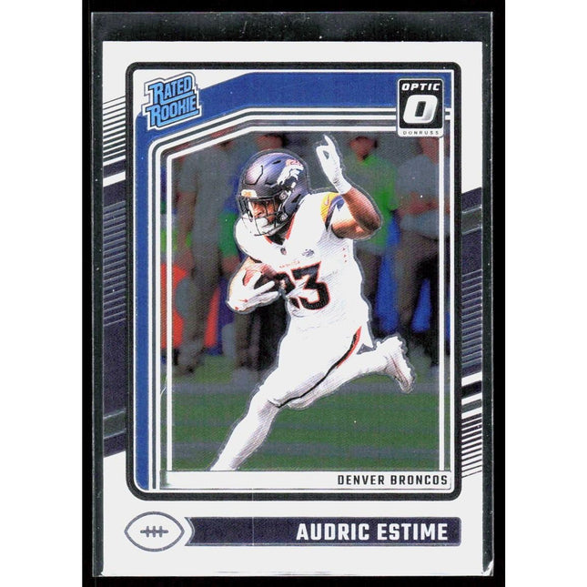 Audric Estime 2024 Donruss Optic #206 RC Denver Broncos
