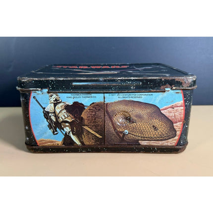 1977 Star Wars Lunchbox w/ Thermos VTG Tin King-Seeley Thermos Co Collectible