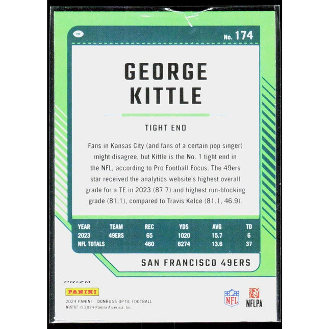 George Kittle 2024 Donruss Optic #174 San Francisco 49ers