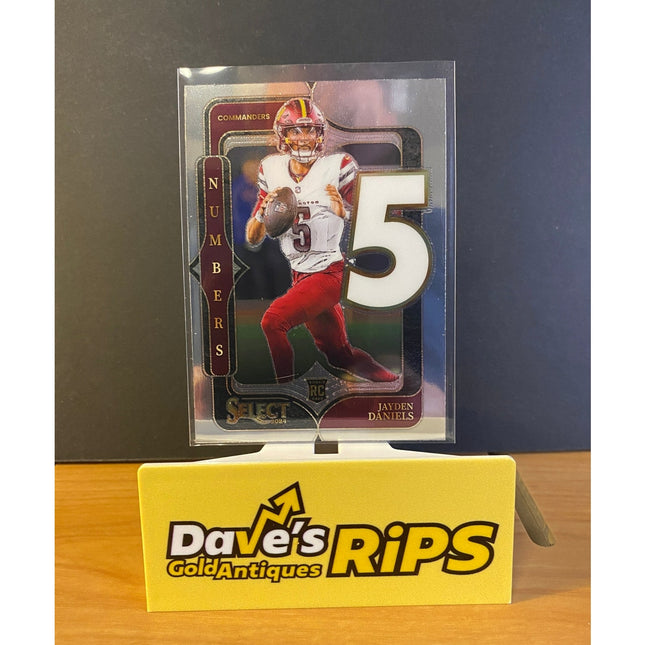 Jayden Daniels 2024 Select #23 Numbers RC Card Insert Washington Commanders