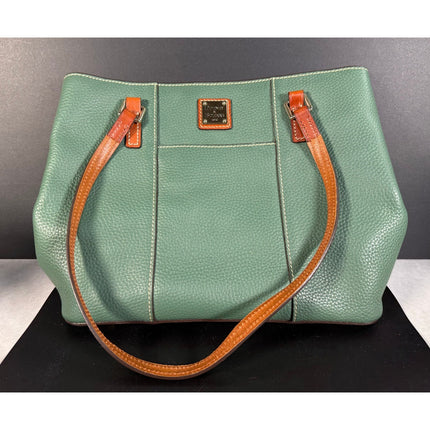 Dooney & Bourke Lexington Handbag Green Pebble Tote Shoulder Bag