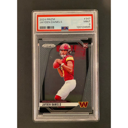 Jayden Daniels 2024 Prizm Commanders PSA 9