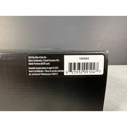 2018 Royal Canadian Mint Silver 4-Coin Set Colonial Currency Atlantic Provinces