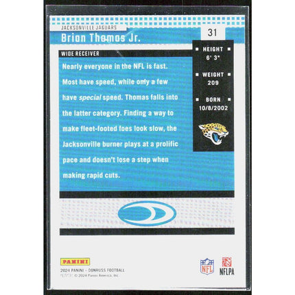 Brian Thomas Jr. 2024 Donruss Retro 2004 #31 Jacksonville Jaguars