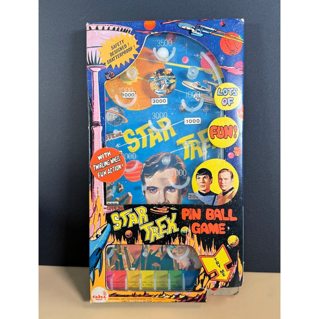 1976 Star Trek Pinball Game AHI Azrak-Hamway Kirk Vintage Handheld Toy w/ Box