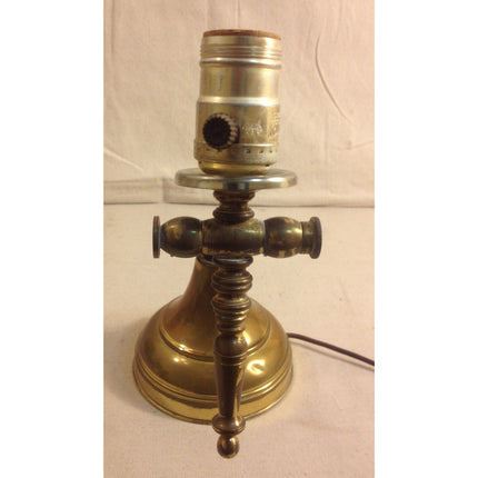 Mid-Century Industrial Brass Student / Banker’s Adjustable Table Lamp – Working!