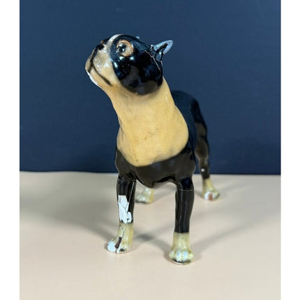 Morten's Studio Boston Terrier Dog Figurine Vintage Collectible Ceramic Dog